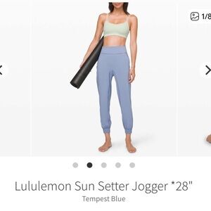 Lululemon Sun Setter Jogger Tempest Blue Size 8